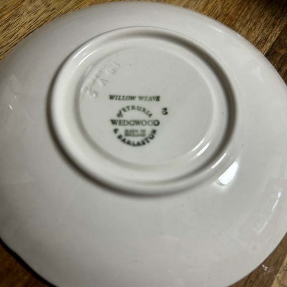 Wedgwood  6" Saucer (Only) for Teacup Willow Weave Cream 💚 - Picture 2 of 2